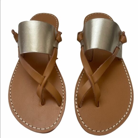 Soludos Leather Slotted Thong Sandals - Picture 2 of 4